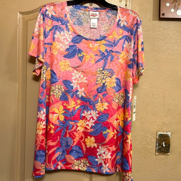 Ruby Rd. Tops - NWT Sz 1x ruby rd must haves 111 pink floral print top. FINAL SALE